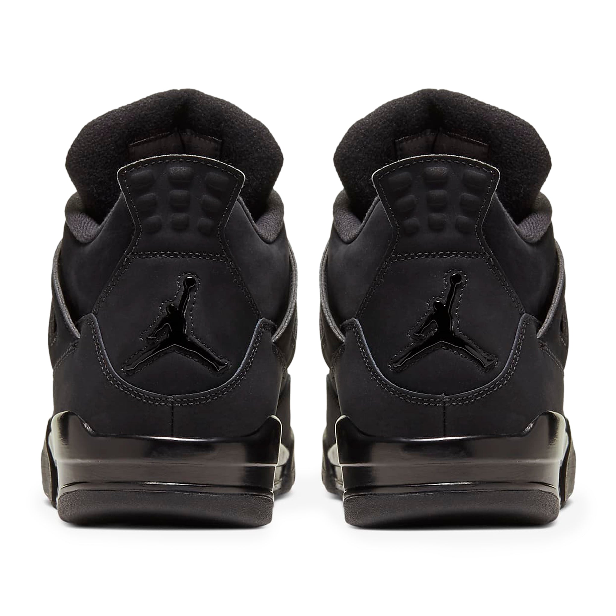 Back view of Air Jordan 4 Retro Black Cat (2025) FV5029-010